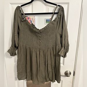 Torrid Size 2 Olive Green Top